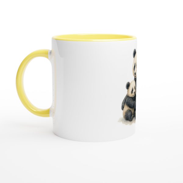 Mug panda intérieur coloré 325 ml, panda et son petit