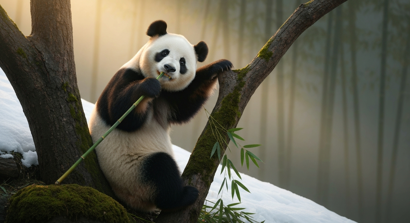 Le grand panda sait‑il grimper aux arbres et nager ?