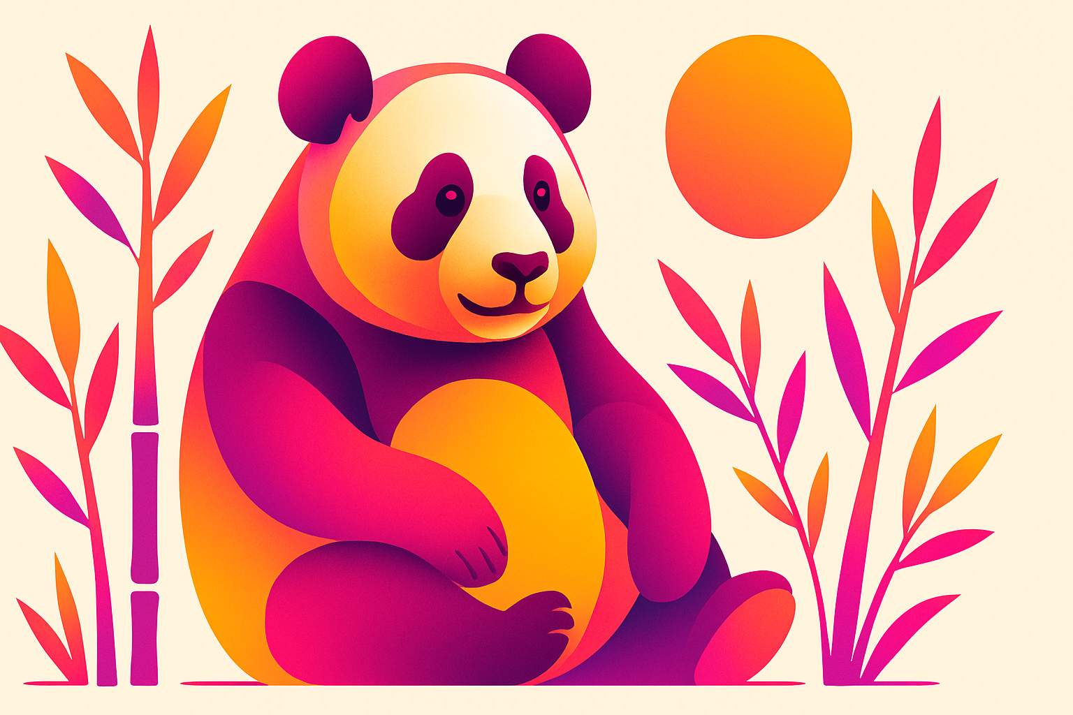 Le panda psychédélique : genèse d’un motif coloré et responsable