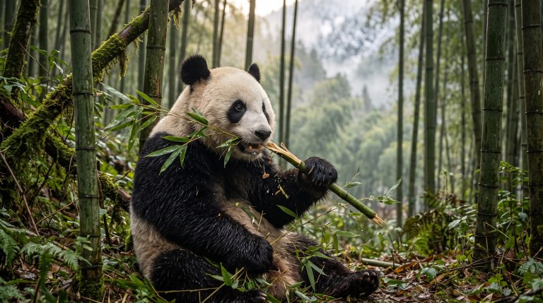 Le microbiote du panda : comment ses bactéries l’aident à vivre du bambou